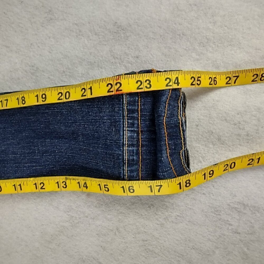 Baby Phat Womens Dark Blue Wash Distressed Customized Cotton Denim Jacket Size L - Picture 10 of 11